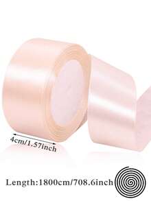 1 cuộn ruy băng satin màu kem dài 20m, ruy băng trang trí dùng để đóng gói bó hoa, trang trí tiệc Valentine, làm nơ, vòng hoa, đám cưới, trang trí nhà cửa. Có các khổ rộng 1cm/1.5cm/2cm/2.5cm/4cm. - Màu be - Xem 14