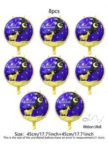 8 Piezas Globos Redondos De 18 Pulgadas, Adecuados Para La Decoración De Fiestas - Multicolor - Ver 5