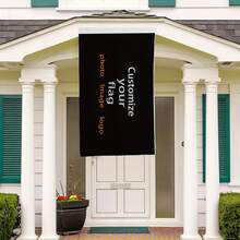 [Customization] Single-Sided Customizable Flag, Suitable For Outdoor Use - Customize Your Own Text/Logo/Photo Design. Single-Sided Customization With 2 Brass Zip Loops. Personalized Gifts. Available In 2 Sizes. - 60*90 - 查看 4