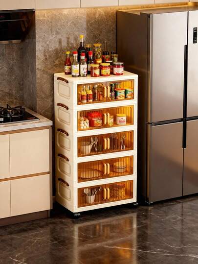 50ซม./19.69" ตู้เก็บของพับได้กว้าง, 1-6 ชั้นเลือกได้, หนาขึ้นสองประตูพร้อมล้อ, ชั้นวางของตั้งพื้นสำหรับบ้าน, ที่จัดระเบียบสำหรับเสื้อผ้า, ของเล่น, ตู้เก็บของพับพลาสติก, ตู้เสื้อผ้า, ชั้นวางของในครัว, ตู้เสื้อผ้าแบบพกพา, ตู้รองเท้าพับได้, ตู้เก็บของแบบลิ้นชัก