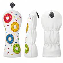 Fundas de palos de golf con diseño de rosquilla para driver, maderas y hierros híbridos - Fundas protectoras para palos de golf, funda de driver divertida - Adecuado para entusiastas del golf masculinos y femeninos, es una funda protectora de palos de golf que vale la pena tener. - Multicolor - Ver 4