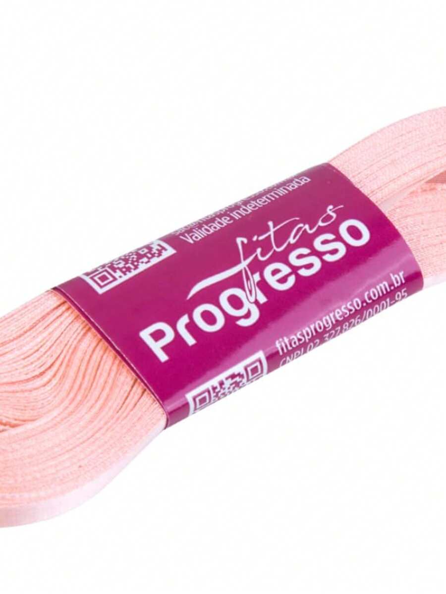 Satin Ribbon, 7mm Wide, In 10m Lengths. - SALMON (color 392) - View 1