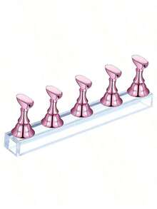 Nail Stand For Press On Nails Display, Magnetic Fake Nails Holder For Painting Nails Practices, Beginner Acrylic Nail Art Kit Accessories, Nail Salon Equipment And Decor,Nail Supplies,Nail Tools,Nail Art Tools,Back To School,Nails,Nail Tools For Press On Nails - Hồng - Xem 2
