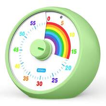 Visual Timer For Kids, 60-Minute Countdown Timer For Classroom Office Kitchen, Desk Timer Kids Time Management Tools With Silent Operation, Pomodoro Timer Rainbow Pattern - Multicolor - View 15