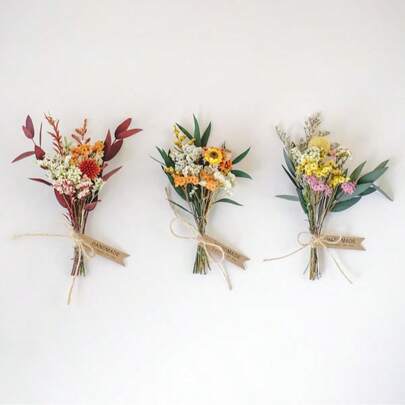 1/2/3/4/6/8/10/12/20 Pcs Dried Flower Bouquet, For Vase, Birthday Cake, Gift Box, Wildflower Shower Decor And Wedding Bouquet, Mailing Card, 3D Camera Photo Frame, Candle Making