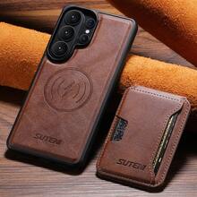 SUTENI 钱包式磁吸无线充电奢华仿皮手机壳，带卡槽和支架，适用于三星 Galaxy S26 Ultra S25 S24 S23 S22，男女通用，送给亲朋好友和长辈的节日礼物 - 彩色 - 查看 20