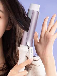 CRASTS 40mm Curling Iron, Super Large Waves, Inward Curls, 40mm Bangs, French Big Waves Hair Styling Tool, Negative Ion, Damage-Free, Mini Size, Suitable For Students - Lilac Purple - View 3