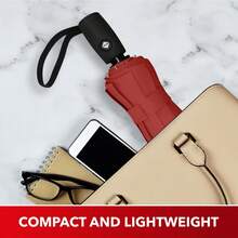 ¡Recomendado Repel Umbrella Paraguas de Viaje a Prueba de Viento para la Lluvia - Apertura y Cierre Automático Fácil, Paraguas Duradero y Compacto, Marco de Fibra de Vidrio Fuerte, Toldo Impermeable - Mochila, Bolso, Paraguas Portátil para Viaje ¡Top de Temporada! - Parte superior transparente - Ver 10