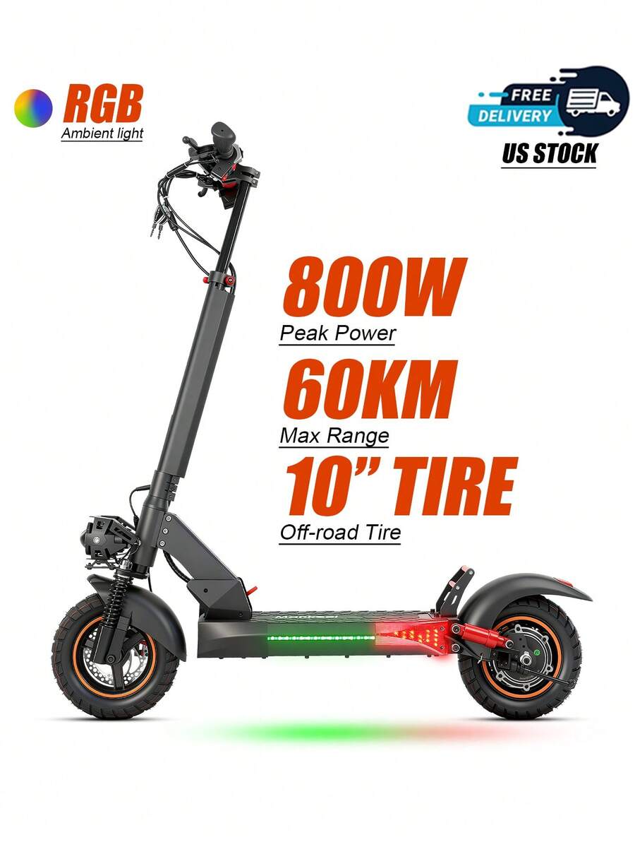 Mankeel 350W/800W Electric Scooter For Adults & Teen, Max Range 30/35/60km, 30/45/Km/H Folding E-Scooter With 8.5/10" Solid/Off-Road Tires, Dual Suspension & Disc Brakes, Turn Signal, LED Front + Brake Light - Xem 1