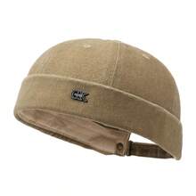 1pc Solid Color Letter Washed Faded Street Hip Hop Cap, Soft Crown Beanie,Summer,Beach,Holiday - A - View 8