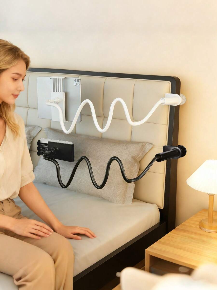 Upgraded 70cm/100cm 360° Rotating Flat Phone Stand, Spiral Base, Tilting Stand, Bed Phone/Tablet Stand, Cruise Essential Phone Holder, Suitable For Kindle, IPad, Smartphones (Fits Bed, Desk, Recliner) - Multicolor - View 1