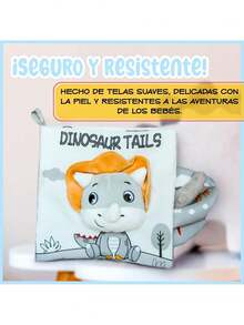 Libro Sensorial para Bebe - Juguetes para Bebe De 0 a 6 Meses, Libro de Tela, Cuentos para Bebes, Estimulacion Temprana, Cuentos para Bebes 0-6 Meses, Resistente Lavable (Azul, Dinosaurio),40964667 - Lila Púrpura - Ver 2