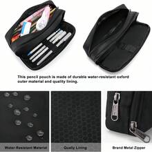 School Supplies,Black Ink Gel Pens,Large Capacity Pencil Case,12 Pastel Highlighters,6 Mechanical Pencil Set 0.5mm For Students Stationary College Essentials,Office School Supplies Gifts For Women Men. - Sets - View 2