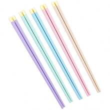 Jokipvy 5pcs/Set Reusable Plastic Sushi Chopsticks, Chinese Style Cutlery Set, Suitable For School, Kitchen, Restaurant, Party - Multicolor - View 18