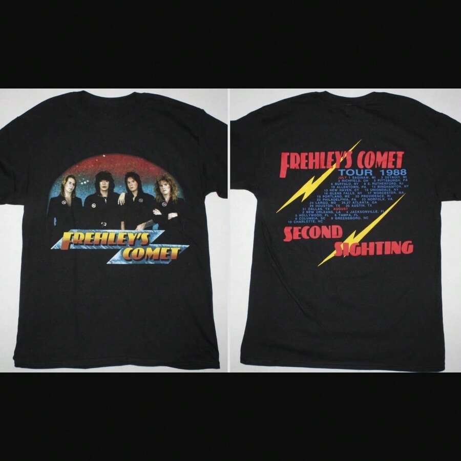 ACE FREHLEY FREHLEY'S COMET NEW BLACK T-SHIRT - Black - View 1