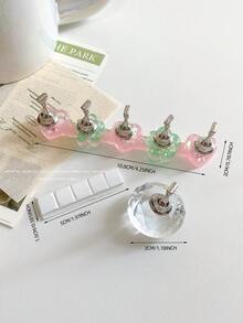 3D Resin Acrylic Tie Dye Jelly Color Glitter Sequin Star Heart Arranged Base With 5pcs Aurora Colorful Nail Art Display Stand, Japanese Nail Art DIY Tools & Photography Props - Multicolor - View 77