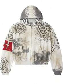 Fashion And Leisure Cross-Border European And American Personalized Street  Brand Y2k Couple Hooded Sweater American Retro Camouflage Printed Zipper Jacket - YN-25 - Xem 1