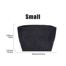 Handbag Organizer Insert, Multi-Pocket Felt Tote Bag Organizer, Zipper Pouch Organizer - Grey - View 10