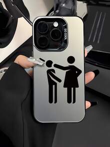 1 chiếc ốp lưng điện thoại cao cấp tối giản họa tiết 2D ngộ nghĩnh, thời trang, chống trượt, cảm giác cầm nắm sang trọng, phù hợp với Apple 17/16/15/14/13/12/11 Pro Max và Galaxy S23/S22/S21 và A54/A53/A52/A34/A15 Series, một món quà tuyệt vời dành cho đồng nghiệp, bạn bè, gia đình, người yêu hoặc chính bạn vào dịp sinh nhật, năm mới, ngày Valentine, Ramadan, Lễ Phục Sinh. - màu đen - Xem 4