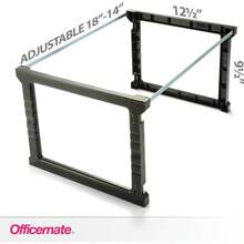 zxOfficemate - M de plastico para colgar arcivos 18 pulgadas letra y tamaño l. 1 uego 91961caja de archivos - Negro gris - Ver 2