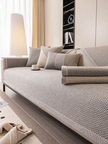 1 st linneliknande soffkuddfodral, hög ytvikt, tjock, modern minimalistisk stil. Maskintvättbar, husdjursvänlig, halkfria partiklar. Lämplig för vardagsrum, sovrum, kontor. Multifunktionell soffkudde. - Ljusgrå - Visa 8