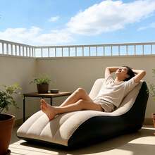 Ghế sofa bơm hơi gấp gọn, chất liệu PVC mềm mại, thích hợp cho văn phòng, ban công, cắm trại, du lịch ngoài trời, ghế tựa bơm hơi gấp gọn di động. - Nhiều màu - Xem 9