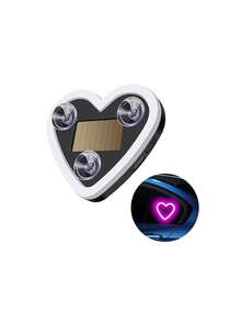 Solar Powered Car Neon Lights, Window Suction Cup LED Atmosphere Lights, Suction Cup Design Easy Installation, Romantic Atmosphere Car Decor, Solar/USB Rechargeable Neon Light Decorations - Multicolor - View 15