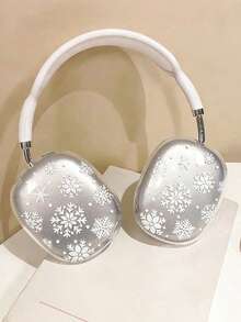 雪花图案透明时尚耳机保护套 - 無色 - 查看 8