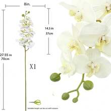 1/3/5pcs 69cm Artificial Phalaenopsis Orchid Flowers, Flexible And Non-Fading - Suitable For DIY Floral Wall, Scene Decoration, Vase Arrangement In Living Room/Bedroom, Wedding, Party, Tabletop Decor. Autumn/Winter Leaf Decor For Room, Home, Kitchen, Wedding, Dining Table, Centerpiece, Office, Garden, Outdoor, Birthday/Graduation Gift - White - View 10