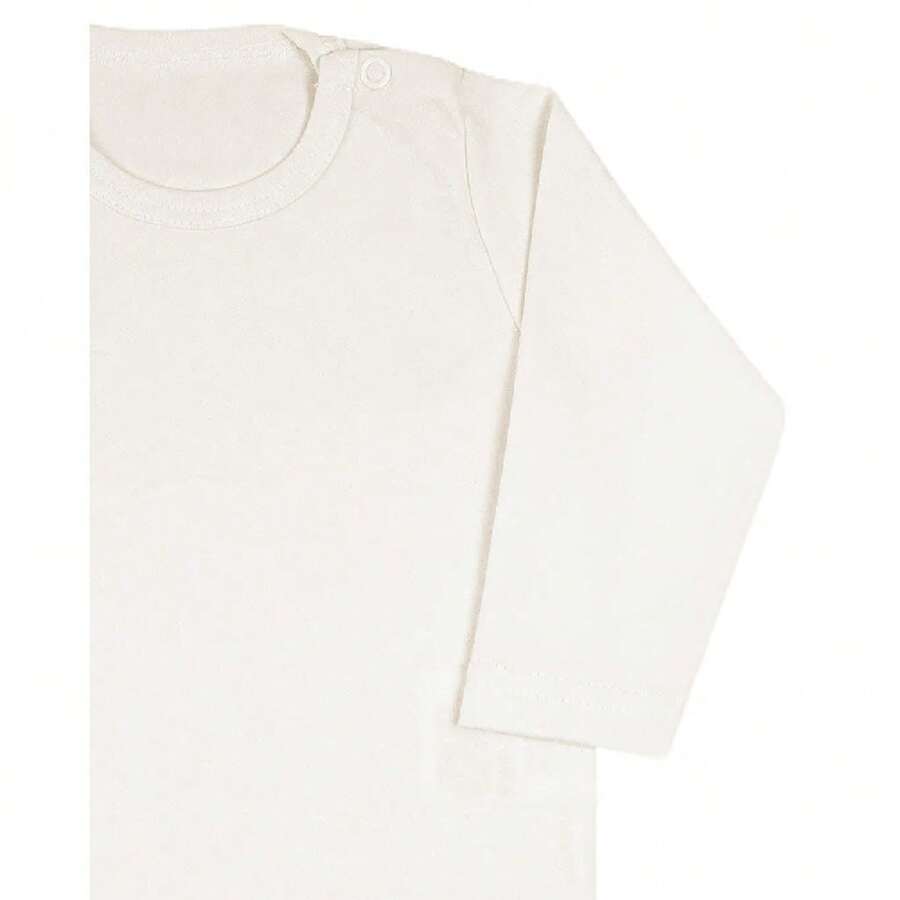 Body Para Bebê Fruto de Muito Rosário Com Frei Gilson Body 100% Algodão - Branco - Visão 1