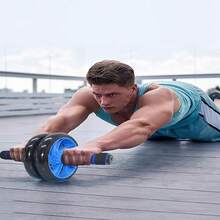 1pc Unisex Abdominal Wheel, Fitness Exercise Equipment Roller, Home Gym Abdominal Roller - Multicolor - View 4