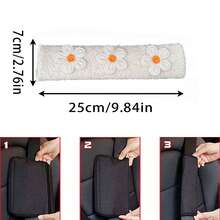 2pcs/1pc Universal Car Seat Belt Flower Shoulder Cover For Safety Belt Anti-Chafing Protection Sleeve Seat Belt Cover CCar Accessories - flower - View 11