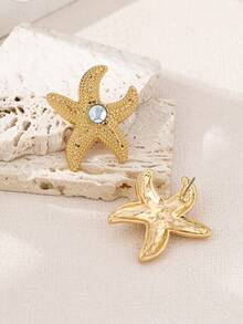 1 Pair Geometric Acrylic Starfish Earrings For Women - Multicolor - View 3