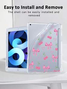 Ayotu 1 Pc Cherry & Bow Transparent Shell,Compatible IPad 11/IPad 10/IPad 9/IPad Air 7th 11inch/IPad Air 5th/Kindle Paperwhite 11th/Kobo Libra Colour,Compatible Kobo Clara Colour/Bw/2E,Full Coverage Clear Case,Silicon Soft Shell - Multicolor - View 7