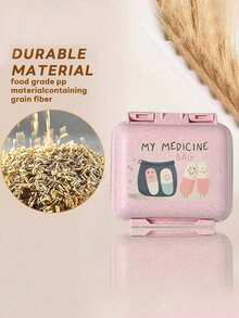 Mini 6-Compartment Portable Pill Case, Medication Storage Box, Travel Pill Box Printed With "My Pill Pack" And Pill Pattern, 6-Slot Small Pill Container, Sealed Pill Packaging Storage Box, 6-Day Weekly Medication Storage Box, Travel Essential Pill Box, Daily Vitamin Pill Box, Pocket Pill Storage Box, Elegant Storage Box, Household Essential, Travel Essential,Valentine's Day Gift ,Room Decor - Multicolor - View 7