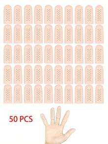 Múltiples piezas de protectores de silicona color albaricoque para dedos/dedos de los pies, material de silicona reutilizable con orificios transpirables, separador de dedos de los pies, cuidado de los pies para talones agrietados y piel seca - Albaricoque - Ver 12