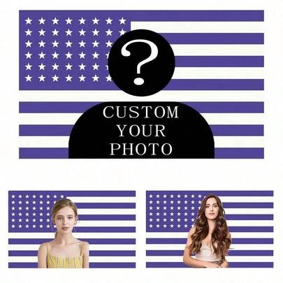 1pc Customizable Personalized Tapestry With Photo And Text, Suitable For Birthday, Wedding, Christmas, Party, Father's/Mother's Day, Home Decor, Bedroom Aesthetics, Decoration, And Back To School Dorm Hanging Fabric