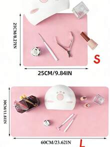 3pcs Faux Leather Manicure Desk Pad, Colorful Foldable Nail Hand Support Cushion, Suitable For Manicure Armrest Pad, Soft Microfiber Leather Nail Mat, Waterproof And Durable Armrest Pad