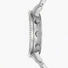 Fossil Neutra系列计时腕表：三历显示，不锈钢表带 ES5219、ES5216、ES5218、ES5316、ES5357、ES5358、ES5239 - 白色+銀色 - 查看 3