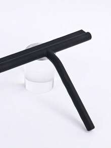 便携式家用清洁工具短柄TPR玻璃刮刀；清洁小工具刮条：带硅胶刮片的玻璃刮水器，适用于浴室和厨房 - 黑色 - 查看 4