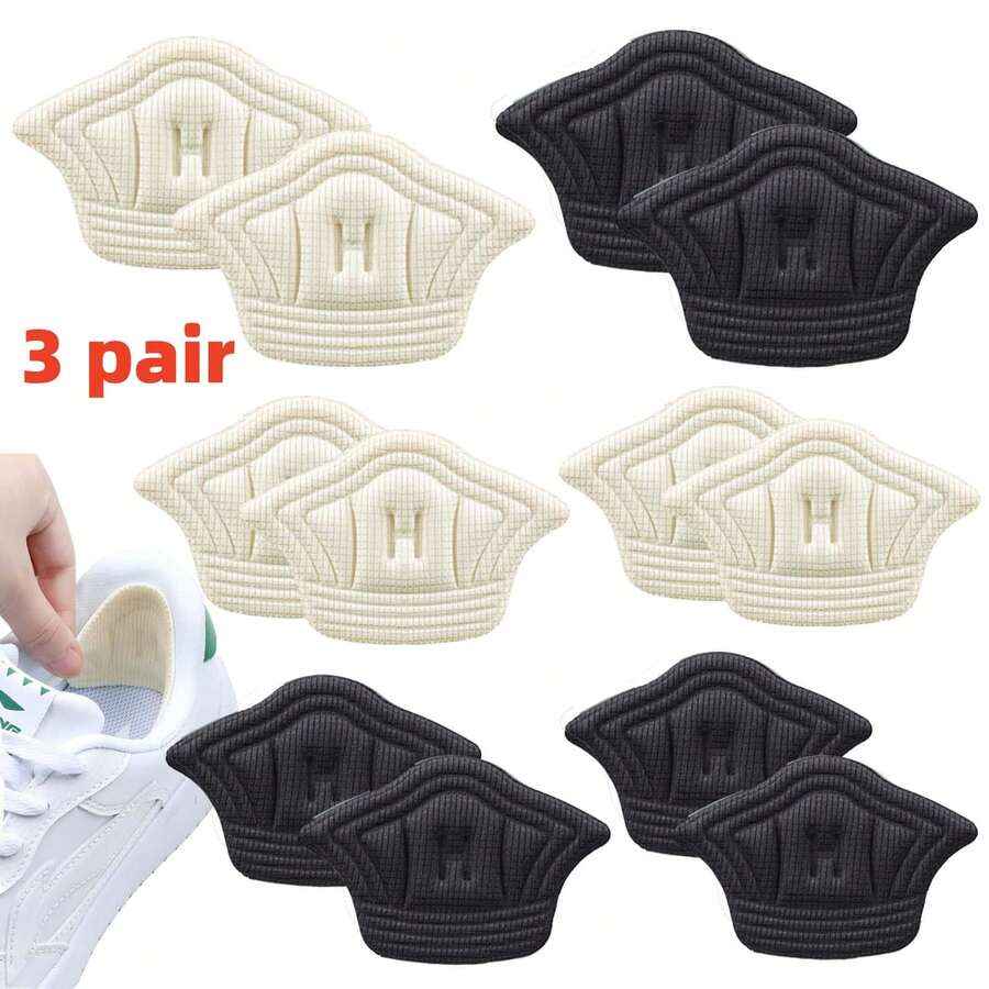 3Pairs Sneaker Heel Protectors, Anti-Wear Shoe Inserts, Heel Grip Pads, Adjustable Size, Trimmable, Thickened And Enlarged, Shoe Size Reducer, Self-Adhesive Half-Size Inserts | Silicone Heel Grip Pads, Sneaker Half-Size Insoles, Thickened Heel Pads, Anti-Chafing Foot Protectors, Trimmable Gel Pads, Shoe Size Adjusters, Suitable For Running Shoes, Basketball Shoes, Student Sports Shoes, And Commuting Shoes, Non-Slip, Self-Adhesive Heel Grips, Shoe Size Reducing Pads, Blister Prevention, Thickened Cushioning, Anti-Slip Design, Fitness Essential, Multi-Pair Pack - 彩色 - 查看 1