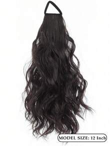 12 Inch Synthetic Braided Ponytail, Made With Realistic Hair Fibers, Naturally Fluffy And Soft. Tie Up In A High Ponytail With A Waterfall Hair Tie. Includes Elastic Hair Bands, Hair Ties, And Hair Scrunchies. - Multicolor - View 2