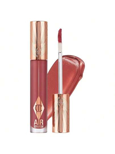  Charlotte Tilbury Airbrush Flawless Matte Finish Liquid Lipstick #Pillow Talk Medium，6.8毫升/0.22盎司 | 超柔雾面配方，打造柔焦丝绒妆效 | 持久不拔干的哑光唇釉