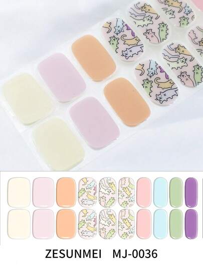 Härdade gelnagelremsor, klar bas, 20 st. gelnagelfolie, klistermärken, UV-ljus krävs, salongskvalitet, långvarig, ES20 gränsöverskridande grossist dropshipping Red Book samma stil nagelklistermärken nagelklistermärken för fingertoppar