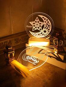 LED发光星月挂饰，室内窗饰，氛围照明，需电池，节日装饰 - 彩色 - 查看 9