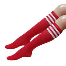 CT TAPESOCKS 2 đôi tất nữ cao đến đầu gối/bắp chân, thiết kế sọc, thích hợp cho các bữa tiệc, biểu diễn, thể thao, yoga, mặc nhà thường ngày, hoạt động ngoài trời. Có nhiều màu sọc khác nhau để lựa chọn. - Nhiều màu - Xem 11