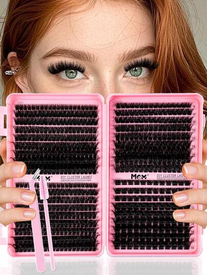 800/612pcs D-Curl Flared False Eyelashes, Cartoon Style, 50D/60D/80D/100D/120D/150D, 8-16mm, DIY Personal False Eyelashes, 3D Eyelashes, Russian Curly Eyelashes, Fluffy Messy Mink Eyelashes. Suitable For Travel, Daily Wear (Suitable For Beginners), Wedding, Date, Party, Holiday, Also Ideal As Christmas/Halloween/Gift Eyelash Set.