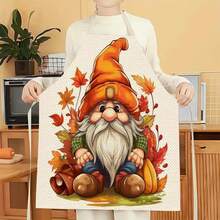 1pc Dwarf Pattern Apron, Creative Funny Fashionable Printed Home Cleaning Apron, Easy To Clean Kitchen Cooking Apron, Creative Home Apron - Multicolor - View 10
