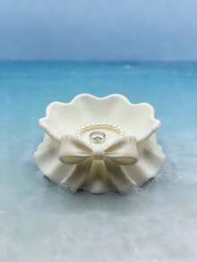 1个优雅首饰收纳托盘，采用荷叶形设计，饰以迷人蝴蝶结，3D打印工艺，是梳妆台的完美之选，也是理想的礼物。 - 彩色 - 查看 5