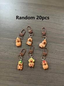 1/10/30 chiếc móc khóa hình chuột lang nước dễ thương bằng nhựa - Mặt dây chuyền đáng yêu cho túi xách, điện thoại, ví, thích hợp làm quà tặng sinh nhật và quà tặng cho trẻ sơ sinh. - Nhiều màu - Xem 7